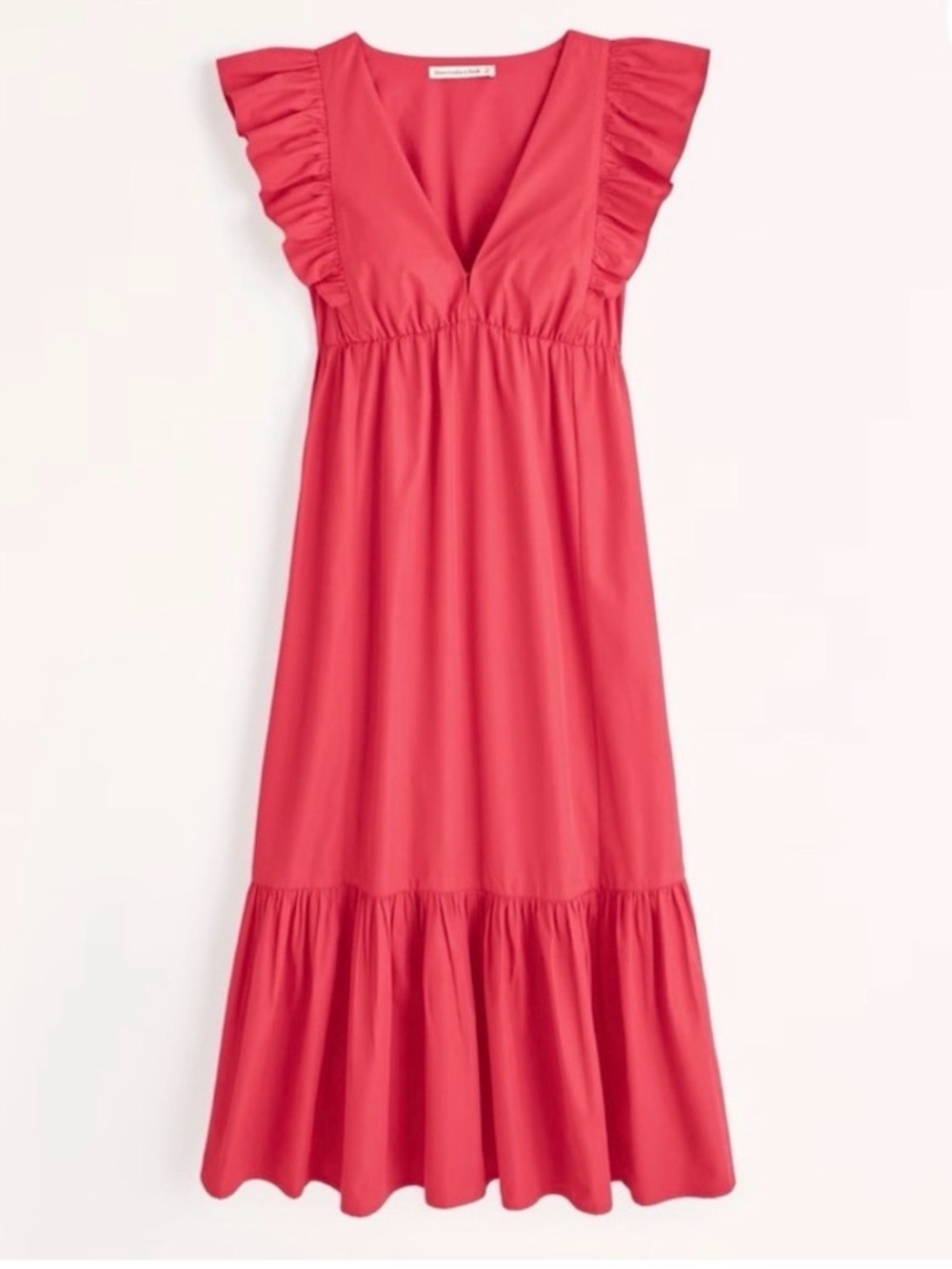 Abercrombie & Fitch Ruffle Midi Dress